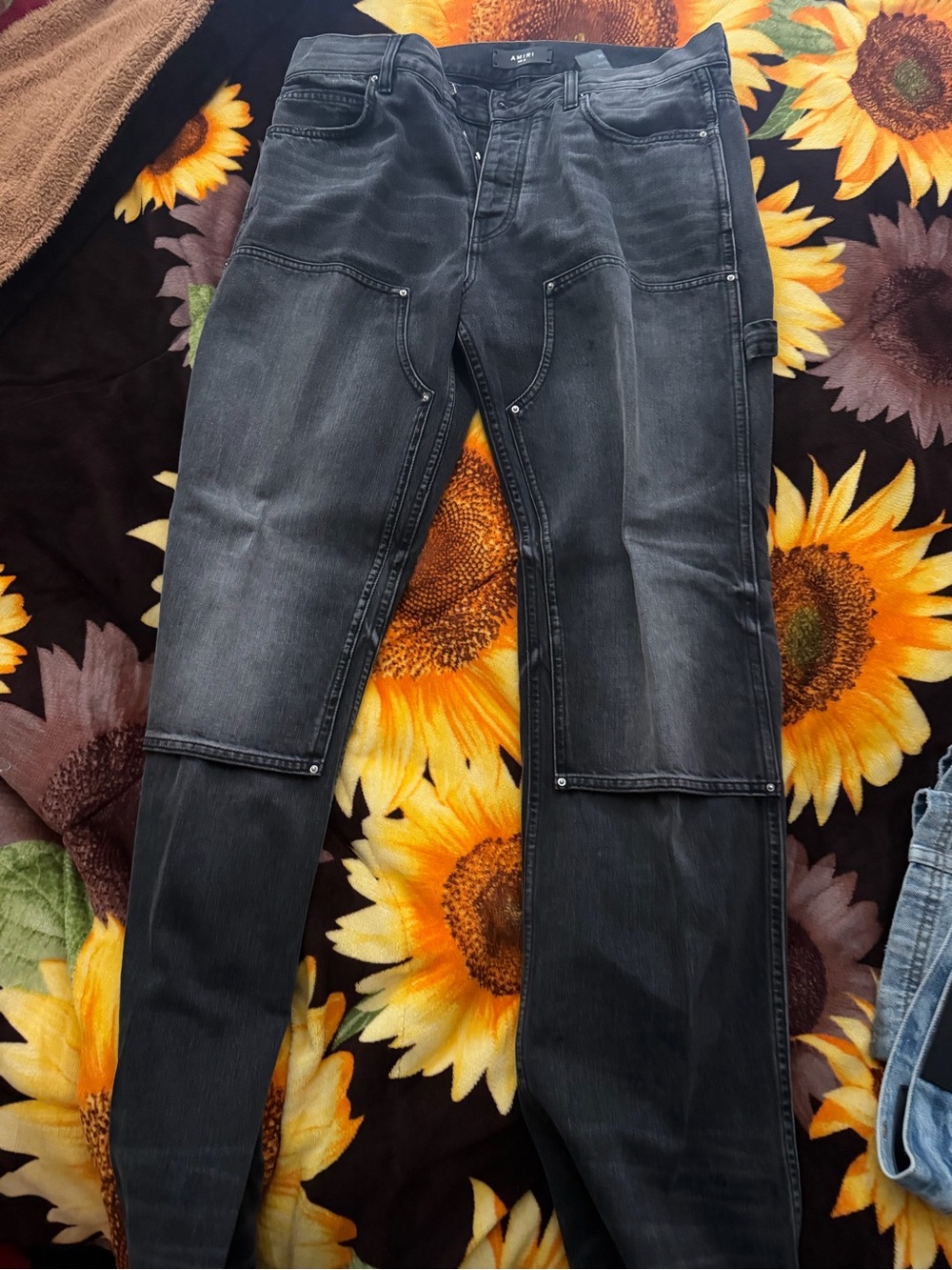AMIRI Slate Black Slim Straight Utility Jeans